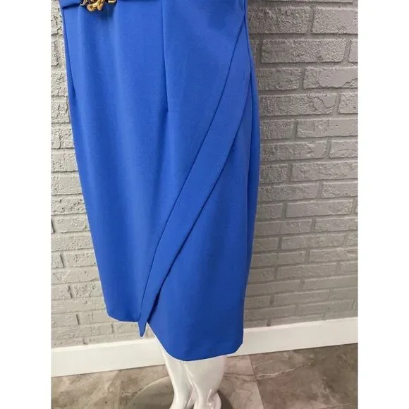 Shelby & Palmer Women Asymmetrical Hem Sheath Dress Size 12 - Picture 6 of 9